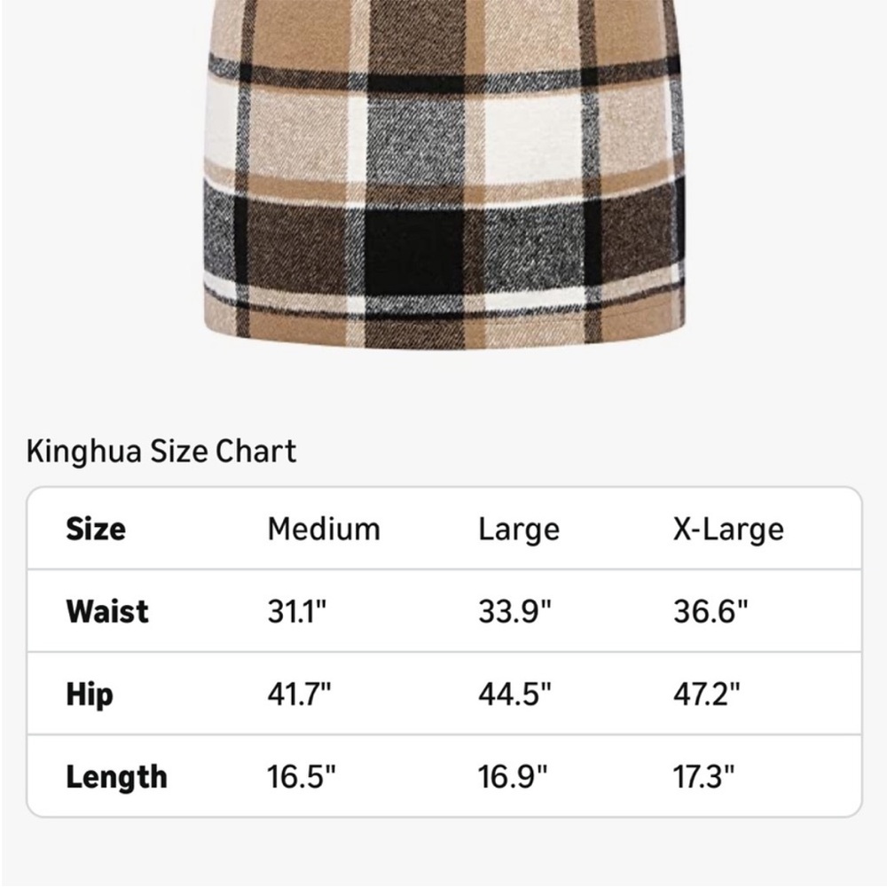 Wool Plaid High Waister Body-con Mini  Skirt - Picture 3 of 3
